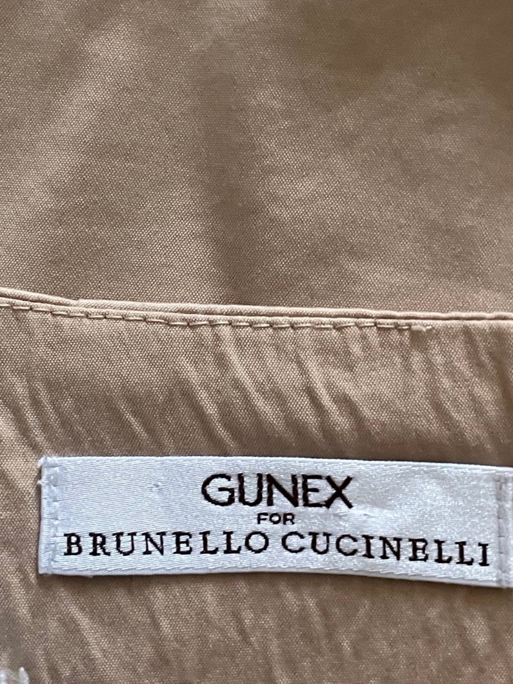 GUNEX Brunello Cucinelli skirt/neutral/mini/beige US 6/FR38/one pocket - Picture 3 of 5